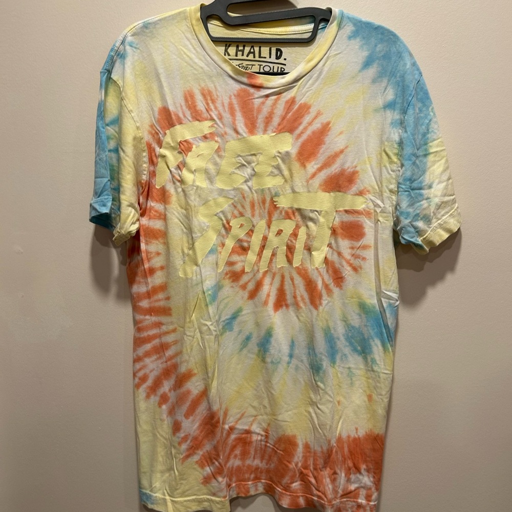 Vibrant Blue and Orange Spiral Short Sleeve Tee